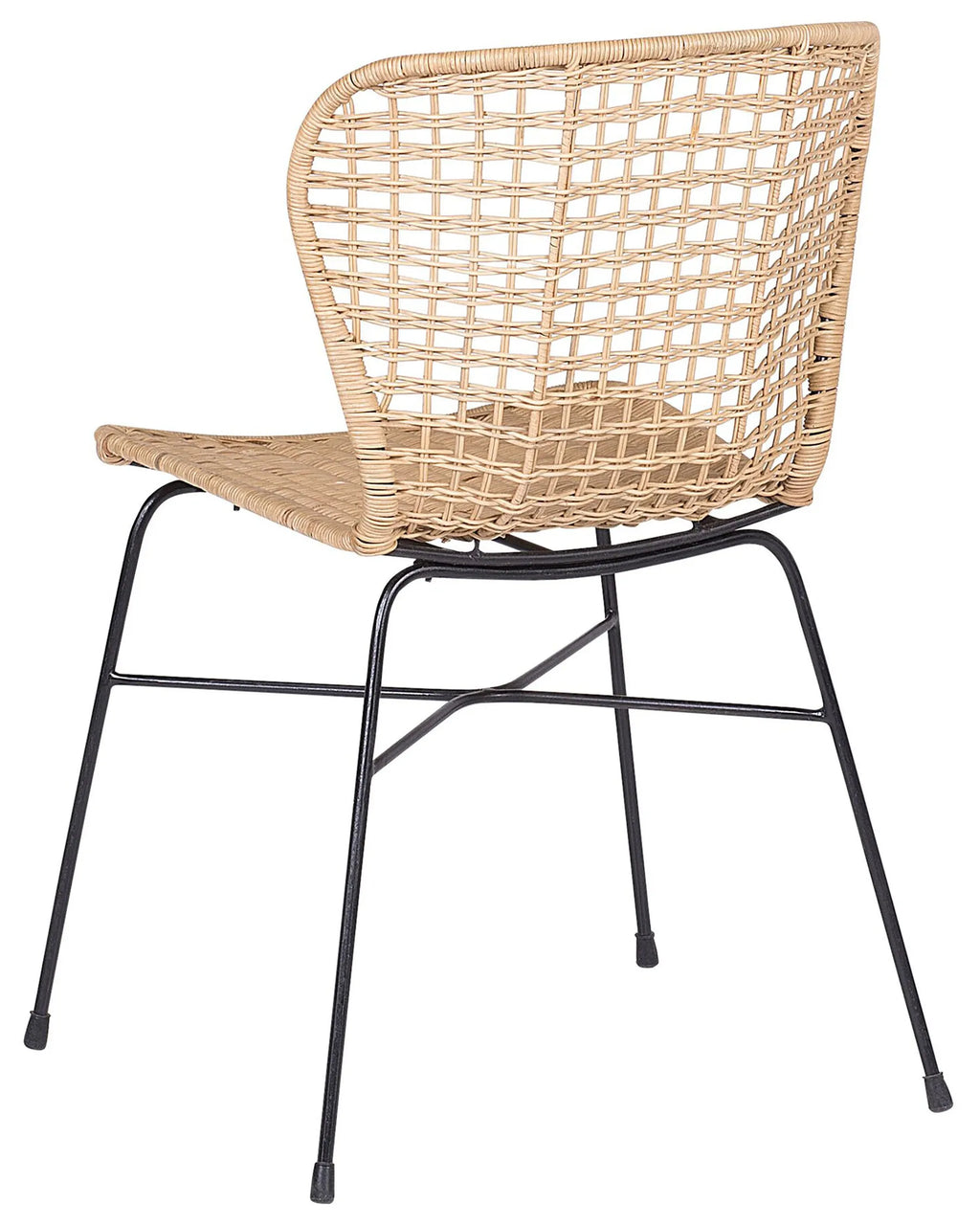 Set of 2 Dining Chairs ELFROS Rattan Natural