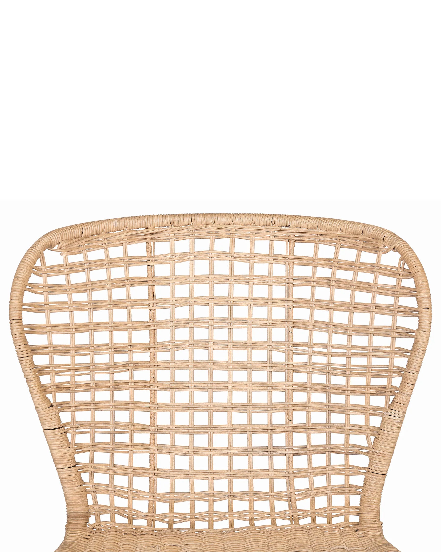 Set of 2 Dining Chairs ELFROS Rattan Natural