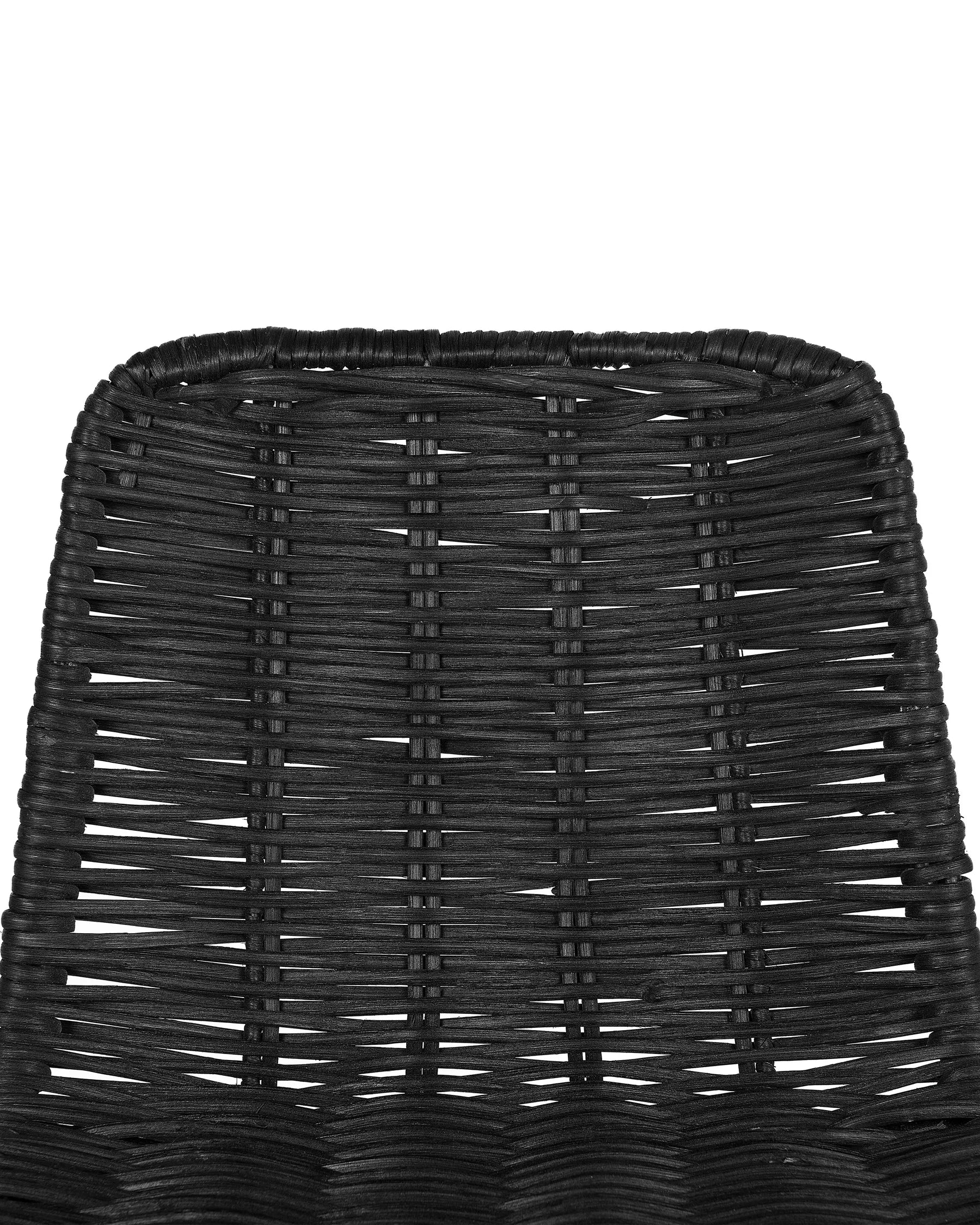 Set of 2 Bar Chairs CASSITA Rattan Black