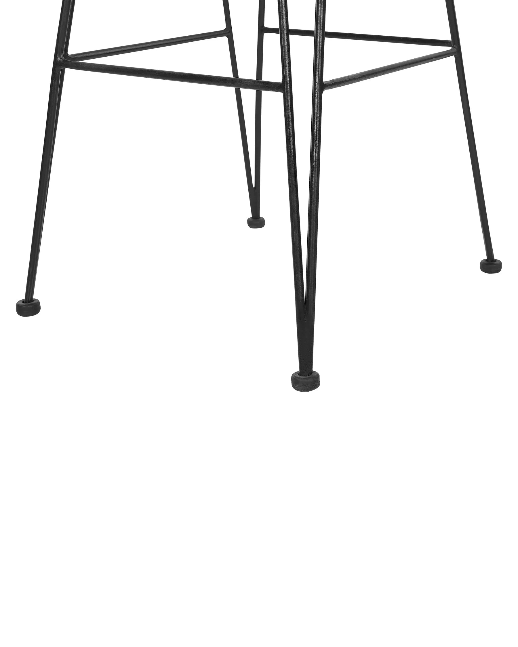 Set of 2 Bar Chairs CASSITA Rattan Black