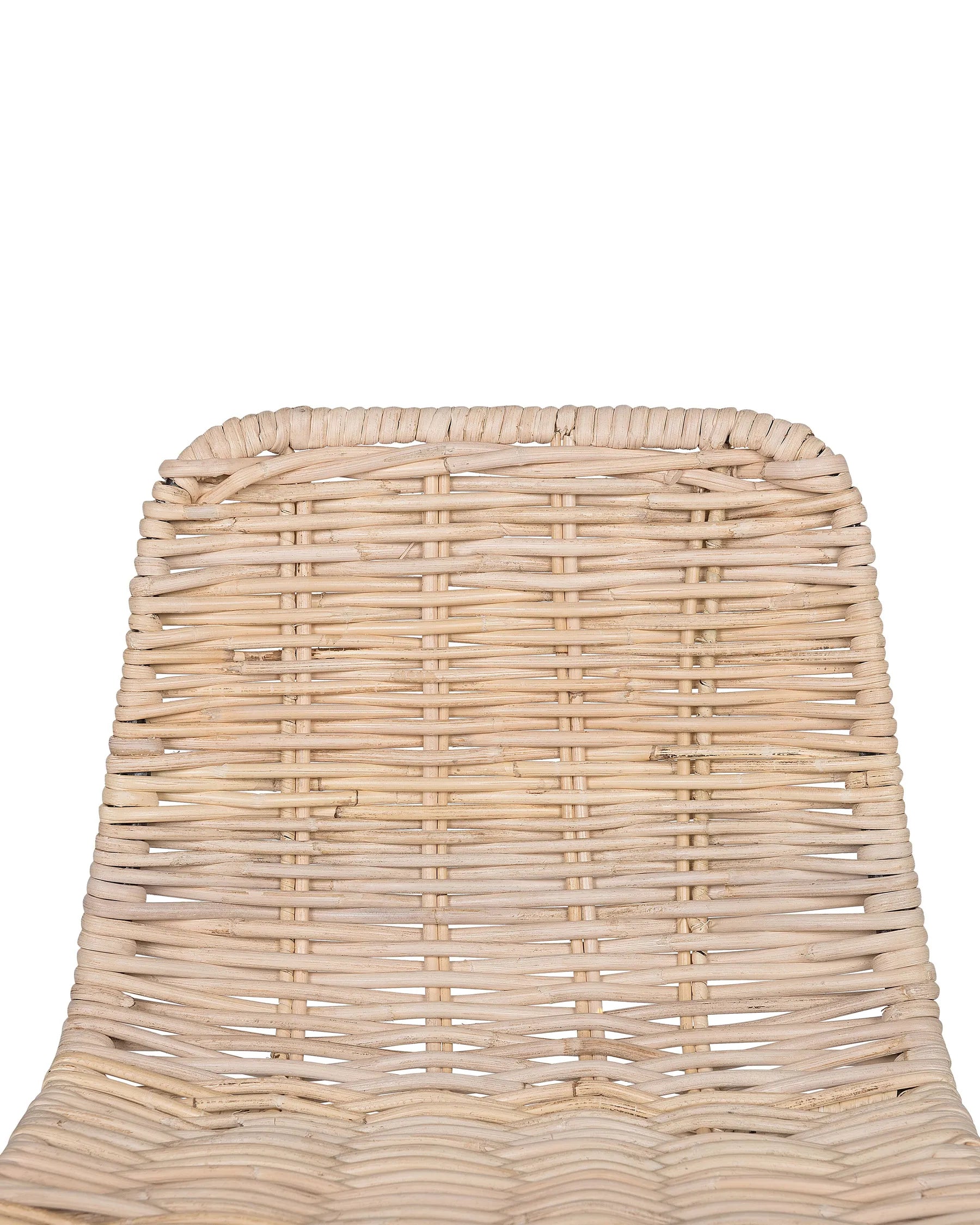 Set of 2 Bar Chairs CASSITA Rattan Natural