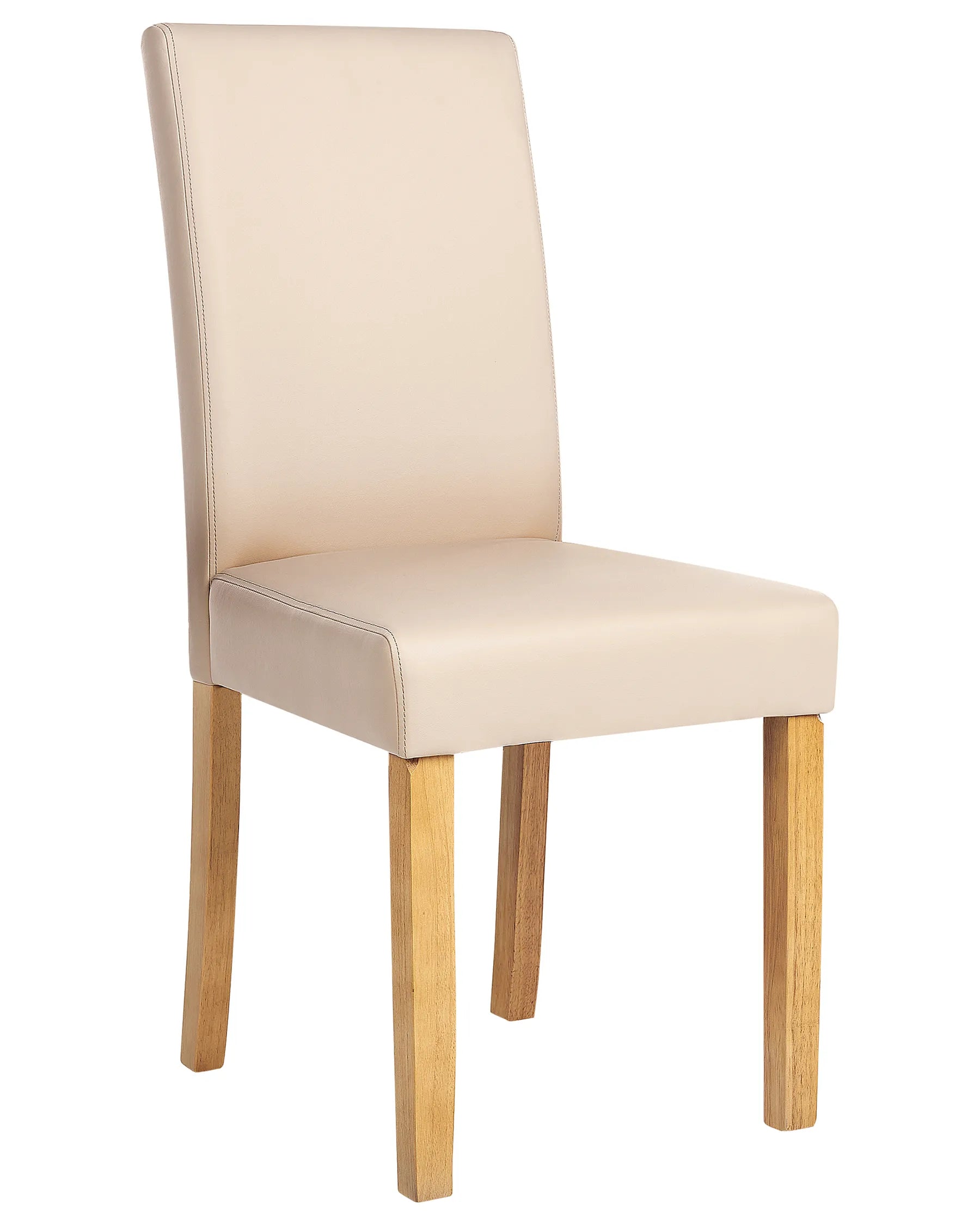 Set of 2 Dining Chairs BROADWAY Faux Leather Beige