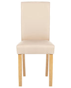 Set of 2 Dining Chairs BROADWAY Faux Leather Beige