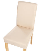 Set of 2 Dining Chairs BROADWAY Faux Leather Beige