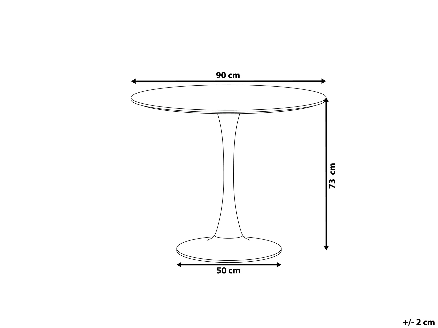 Dining Table BOCA Black 90 cm 90 cm