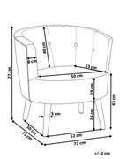 Armchair ODENZEN Fabric Off-White