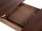 Extending Dining Table MADOX Dark Walnut 150/190 cm 90 cm