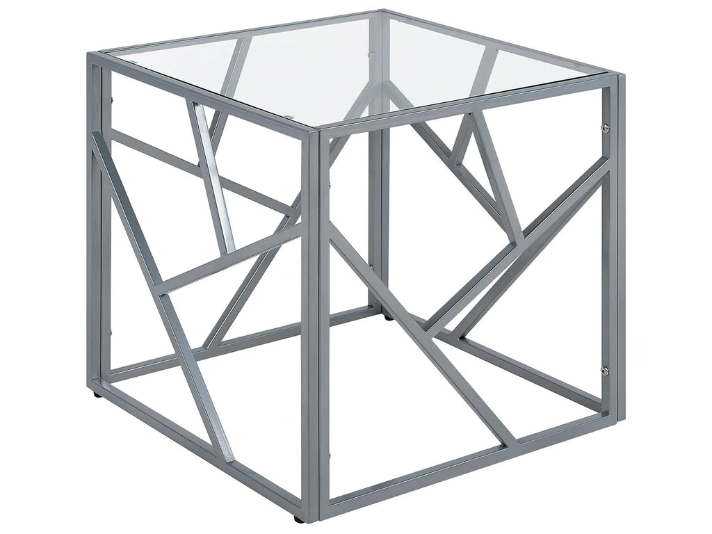Side Table ORLAND Glass Silver