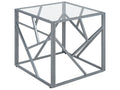 Side Table ORLAND Glass Silver