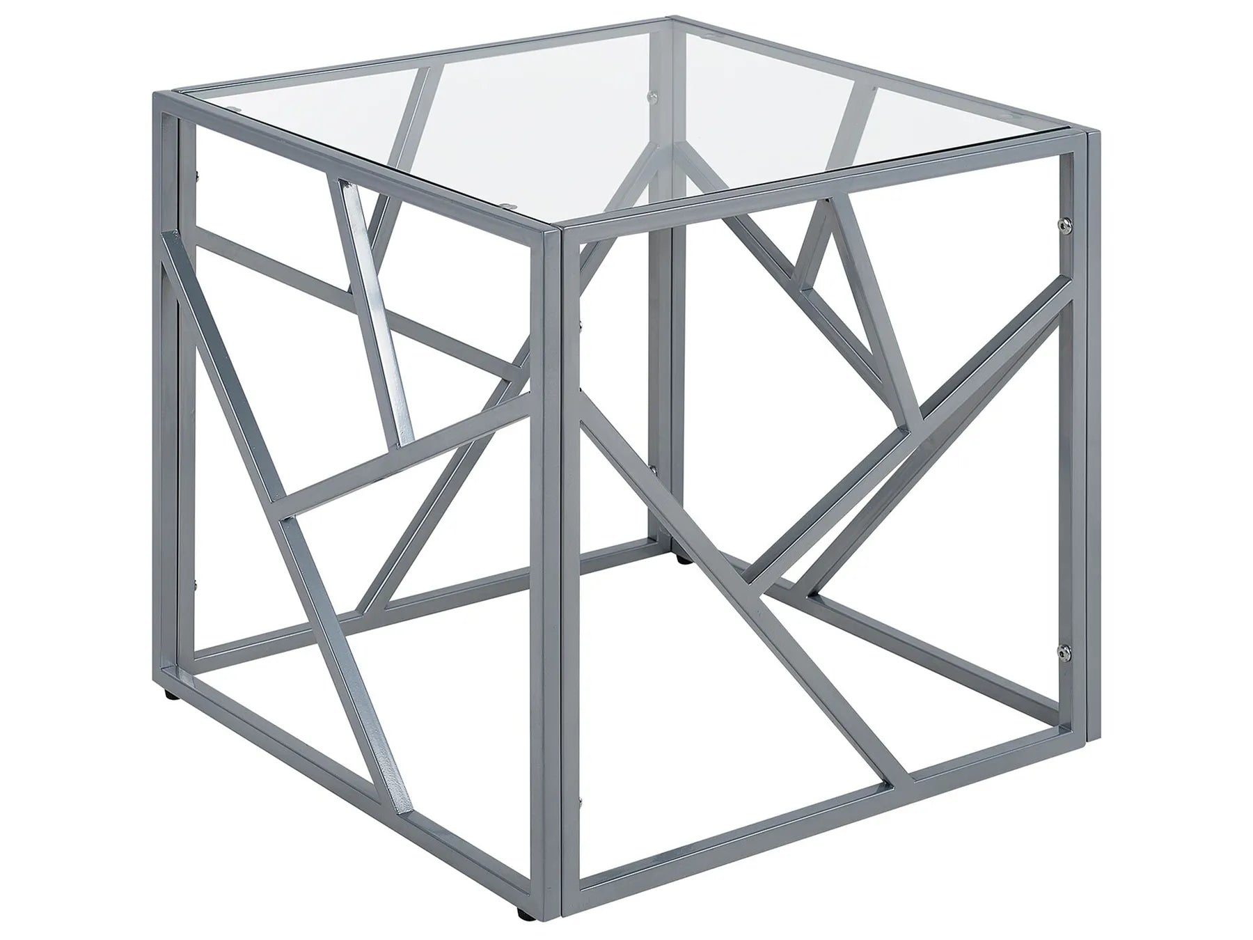 Side Table ORLAND Glass Silver