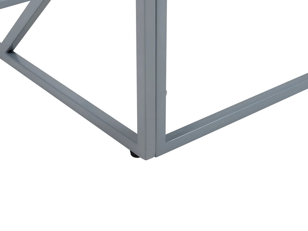 Side Table ORLAND Glass Silver