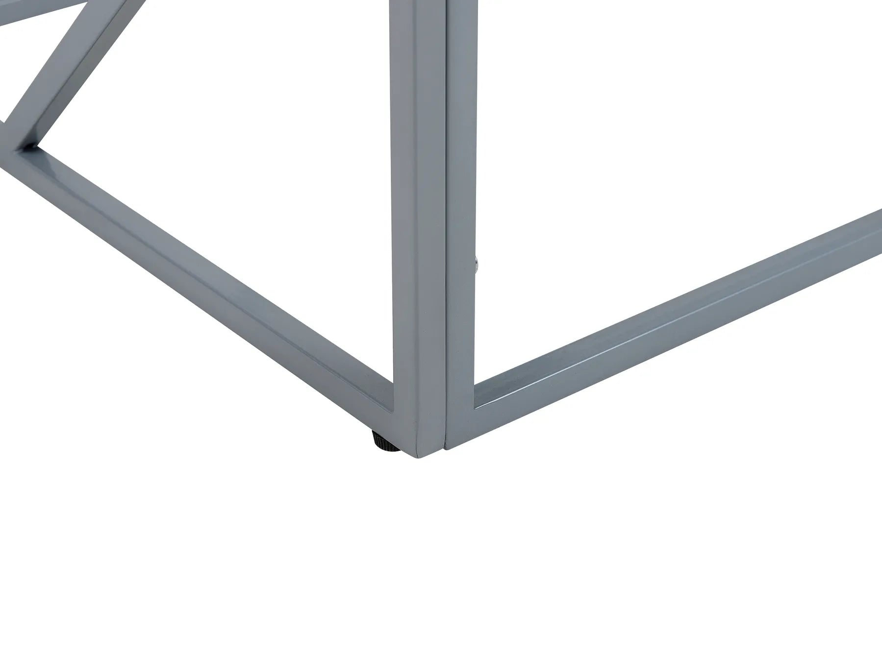 Side Table ORLAND Glass Silver