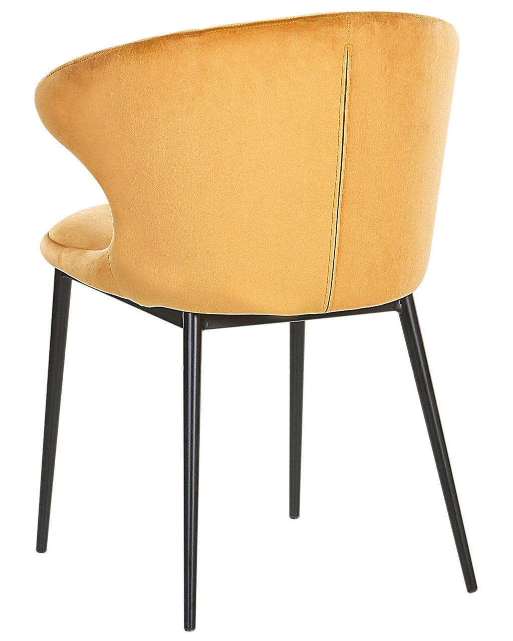 Set of 2 Dining Chairs AUGUSTA Velvet Mustard