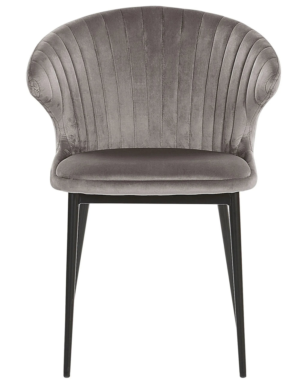 Set of 2 Dining Chairs AUGUSTA Velvet Grey