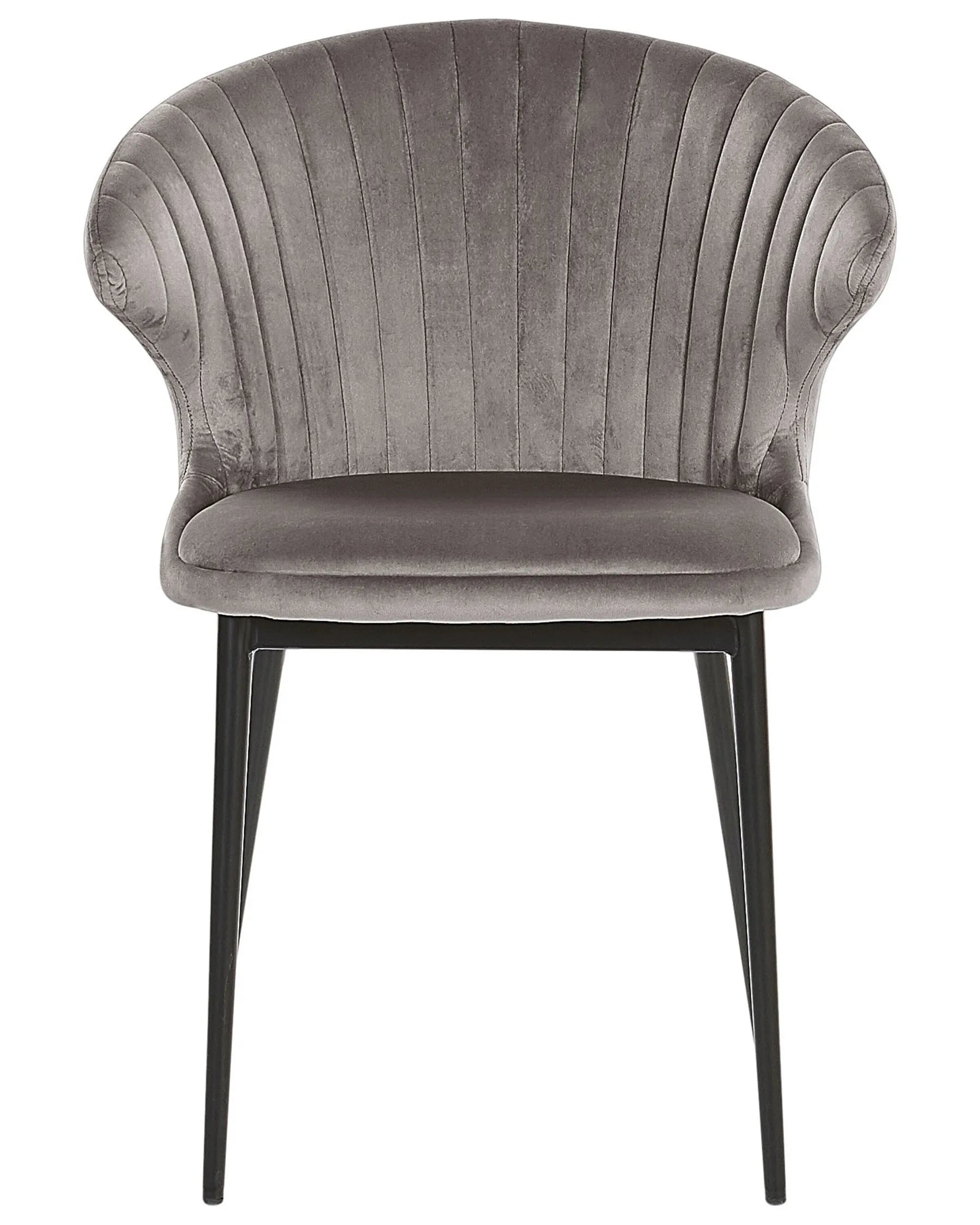 Set of 2 Dining Chairs AUGUSTA Velvet Grey