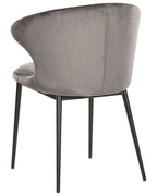 Set of 2 Dining Chairs AUGUSTA Velvet Grey