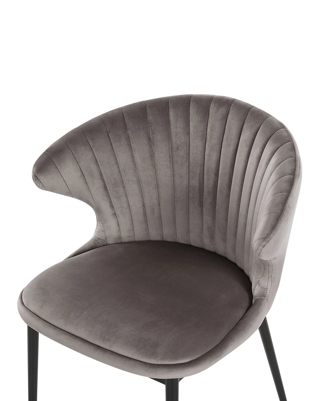 Set of 2 Dining Chairs AUGUSTA Velvet Grey