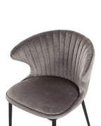 Set of 2 Dining Chairs AUGUSTA Velvet Grey