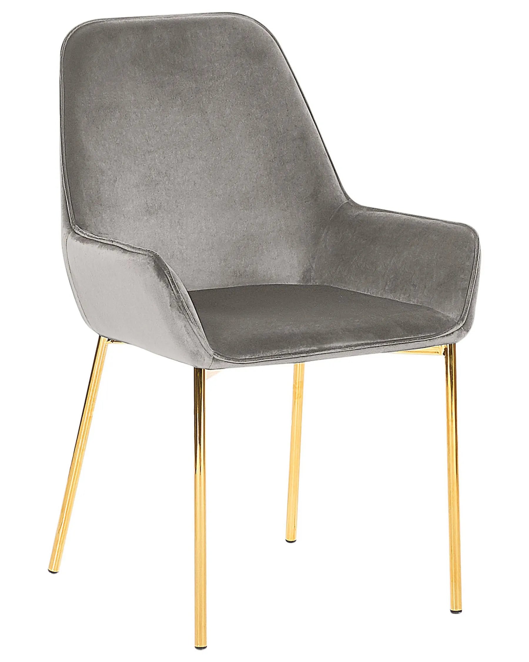 Set of 2 Dining Chairs LOVERNA Velvet Grey