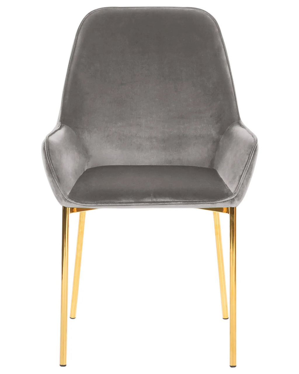 Set of 2 Dining Chairs LOVERNA Velvet Grey