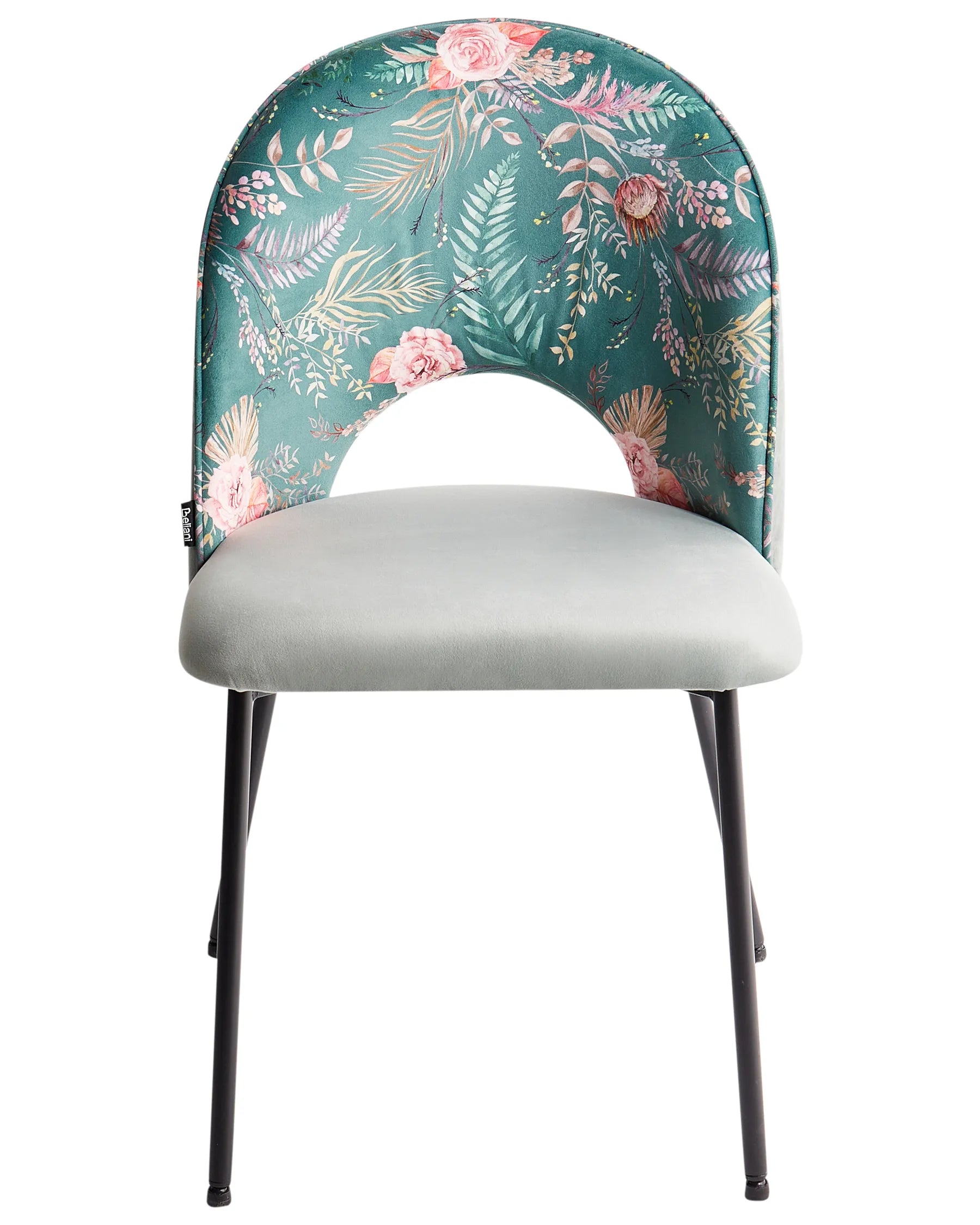 Set of 2 Dining Chairs COVELO Velvet Mint Green