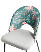 Set of 2 Dining Chairs COVELO Velvet Mint Green