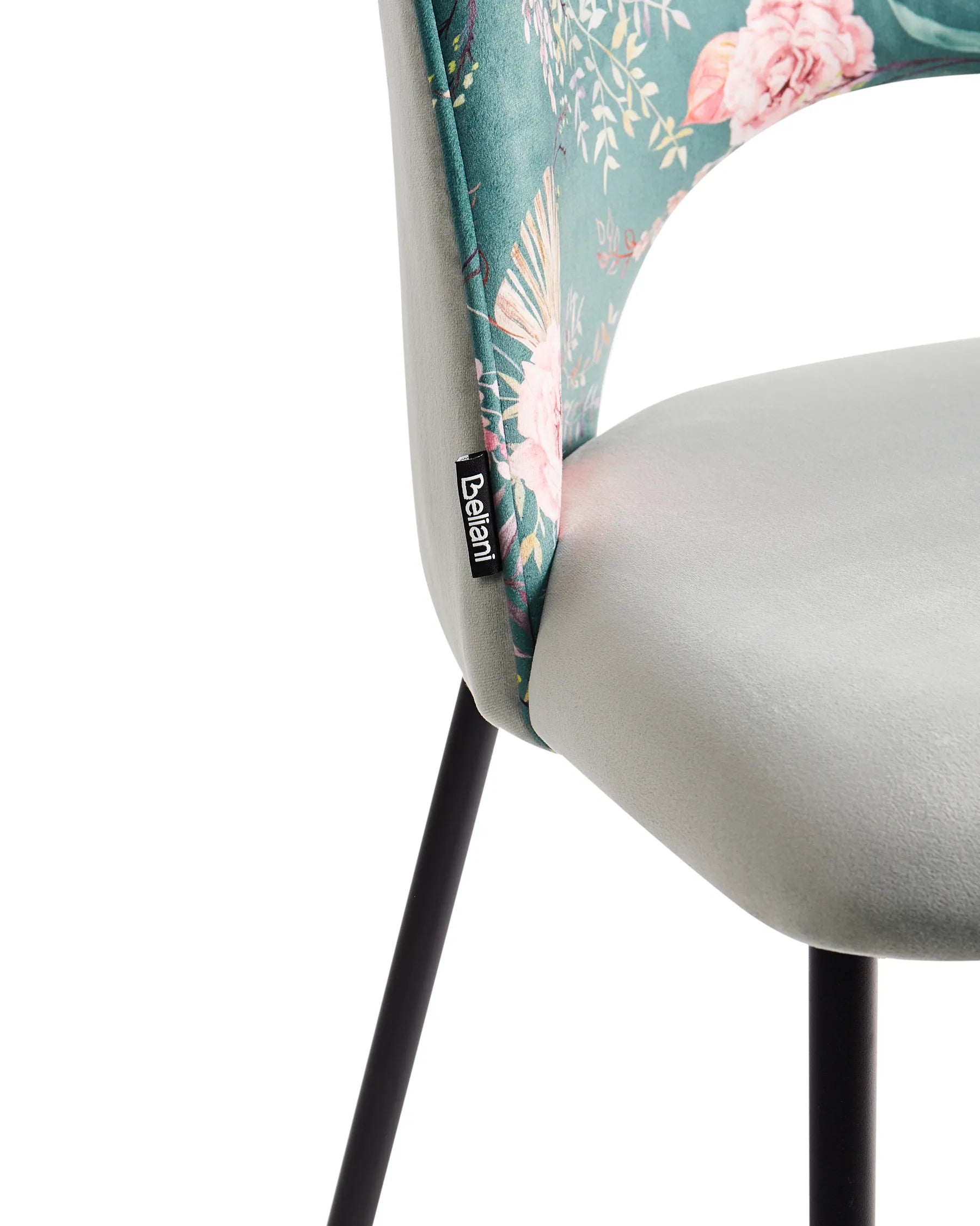 Set of 2 Dining Chairs COVELO Velvet Mint Green
