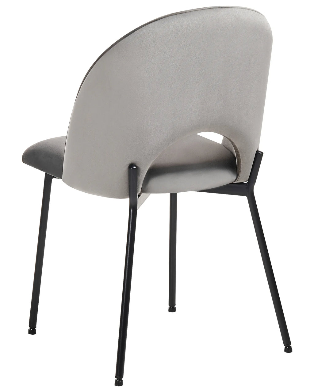 Set of 2 Dining Chairs COVELO Velvet Grey