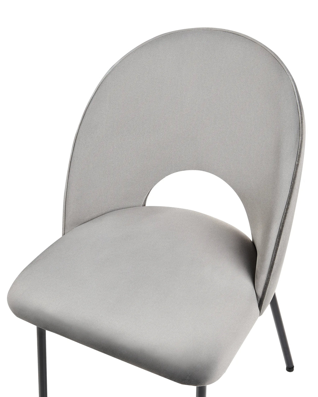 Set of 2 Dining Chairs COVELO Velvet Grey
