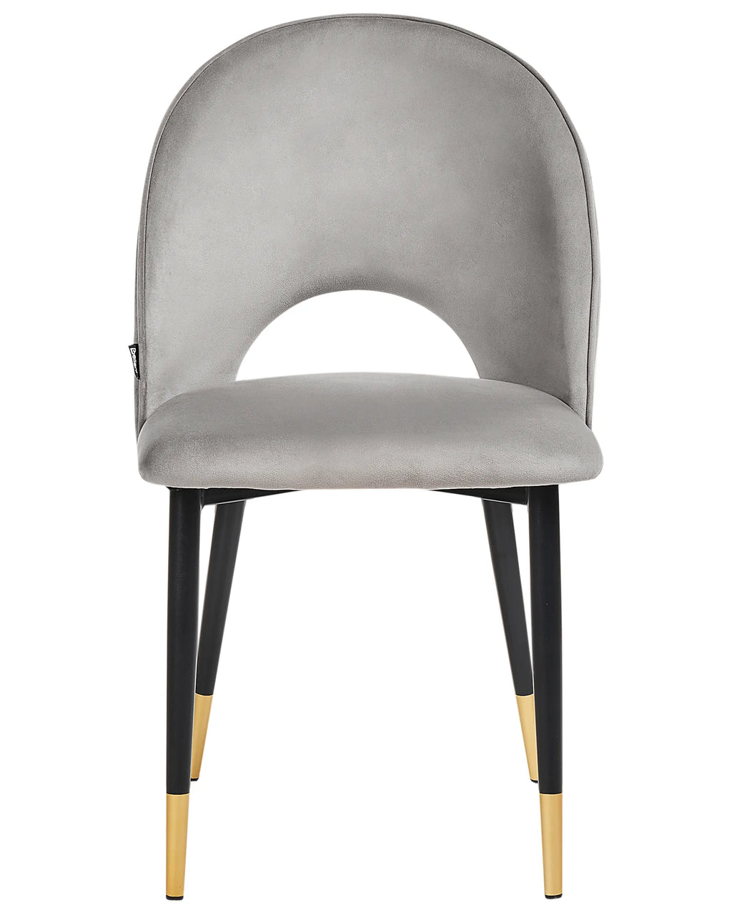 Set of 2 Dining Chairs MAGALIA Velvet Grey