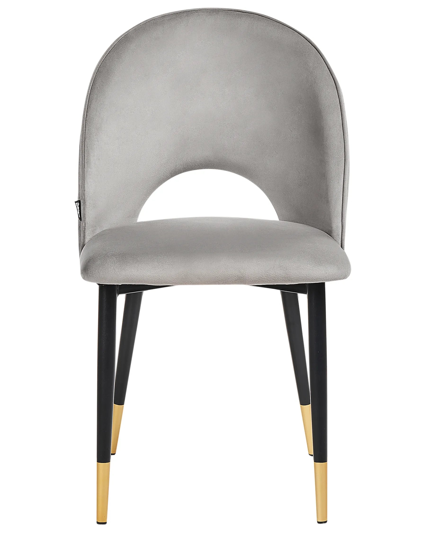 Set of 2 Dining Chairs MAGALIA Velvet Grey