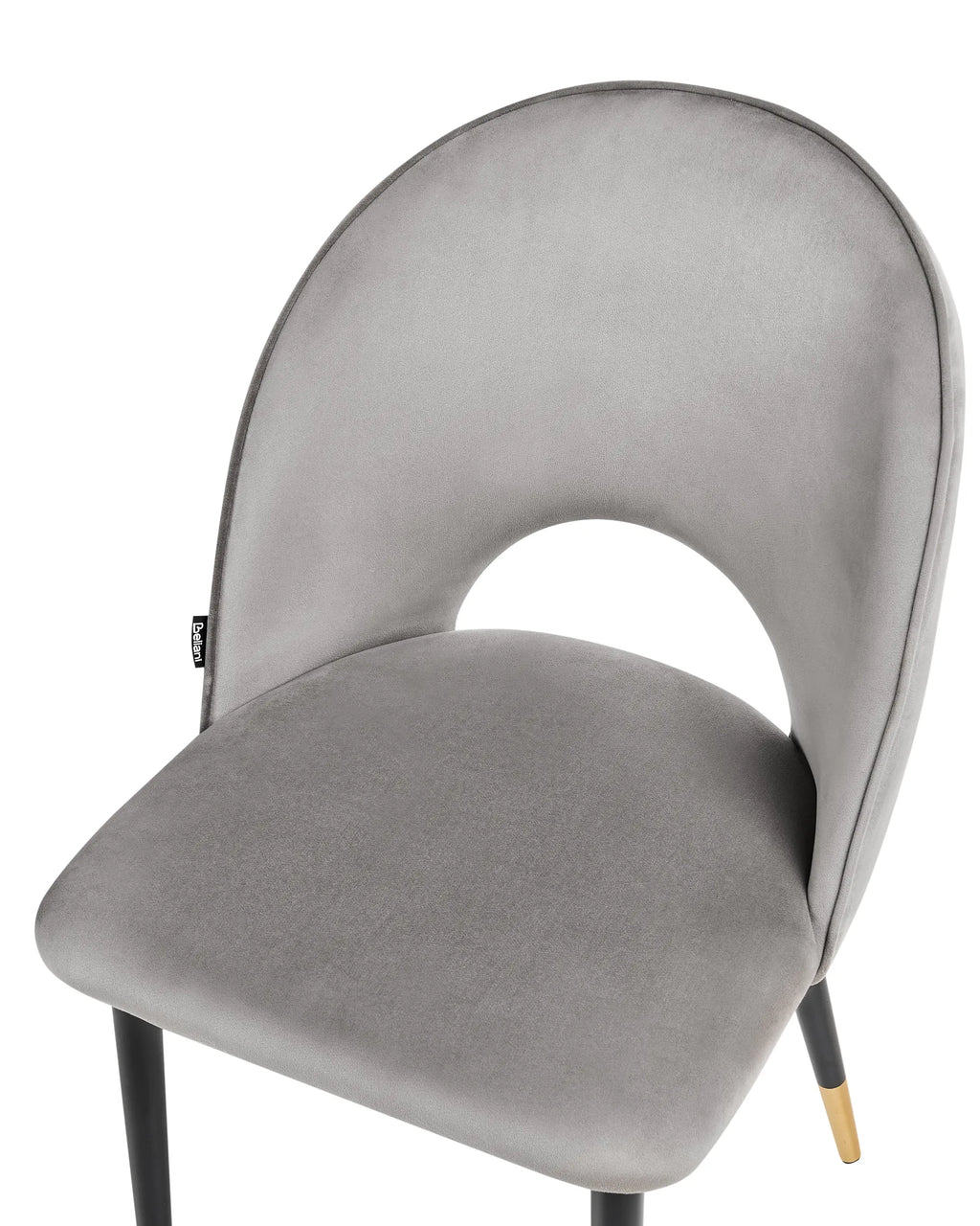 Set of 2 Dining Chairs MAGALIA Velvet Grey