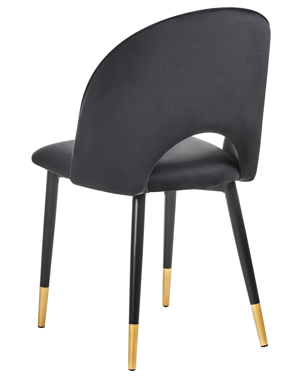 Set of 2 Dining Chairs MAGALIA Velvet Black