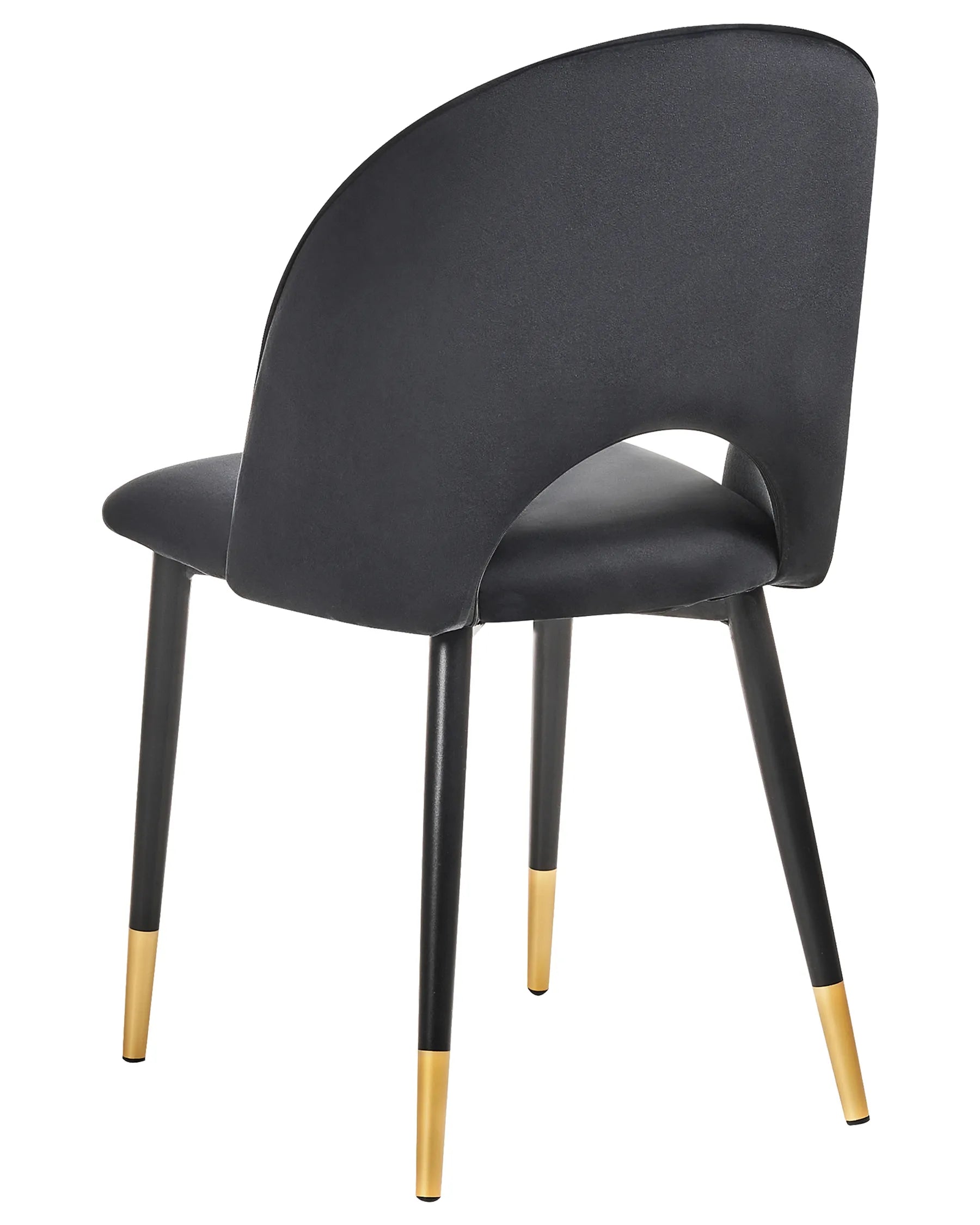 Set of 2 Dining Chairs MAGALIA Velvet Black