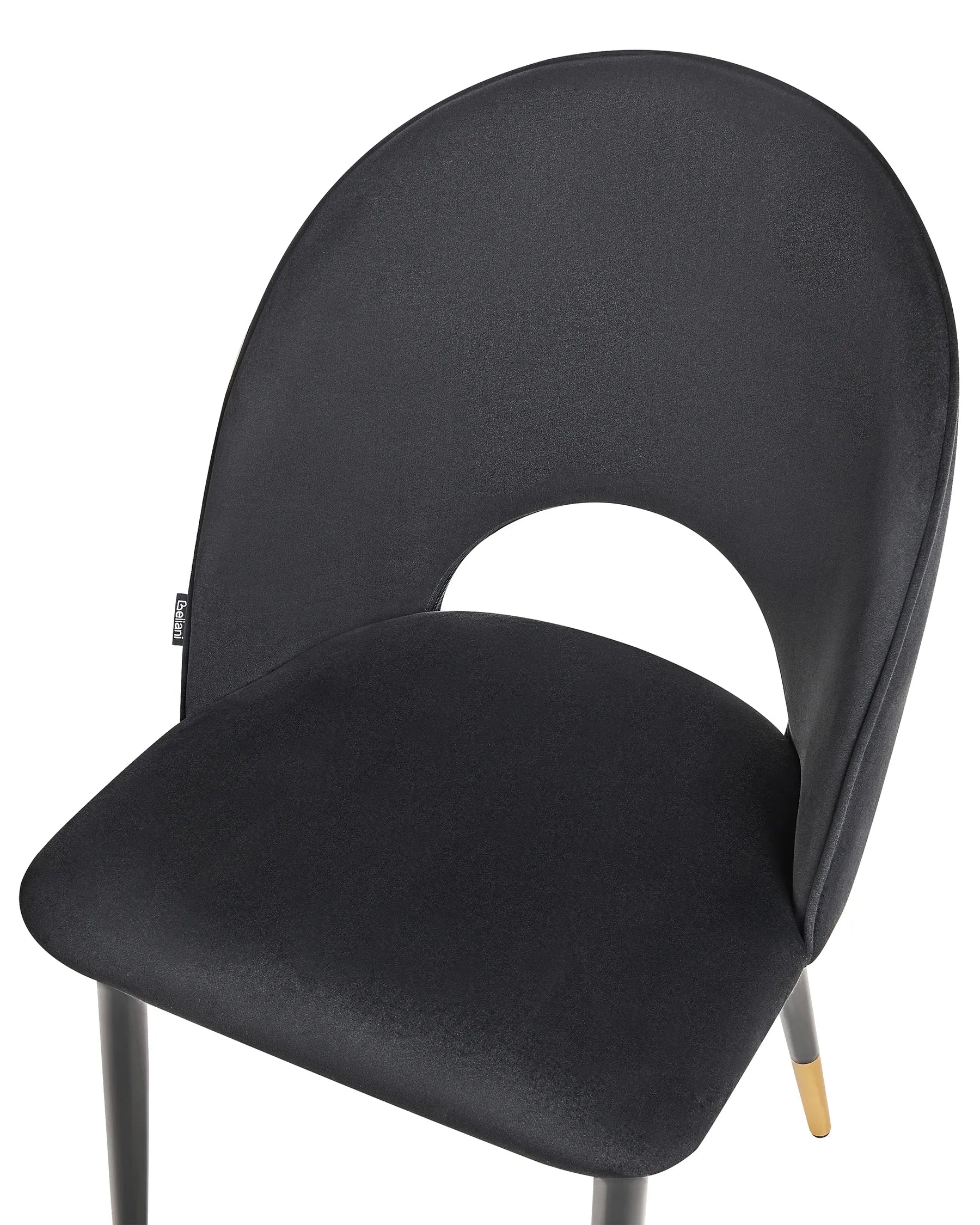 Set of 2 Dining Chairs MAGALIA Velvet Black