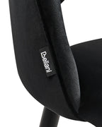 Set of 2 Dining Chairs MAGALIA Velvet Black