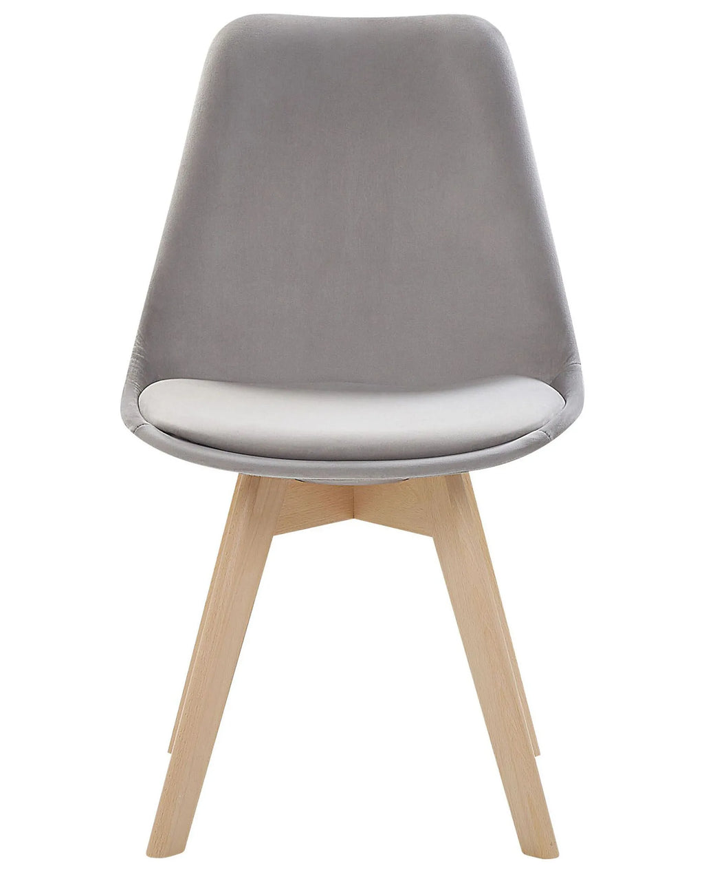 Set of 2 Dining Chairs DAKOTA II Velvet Grey