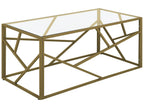 Coffee Table ORLAND Glass Gold