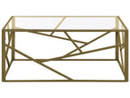 Coffee Table ORLAND Glass Gold