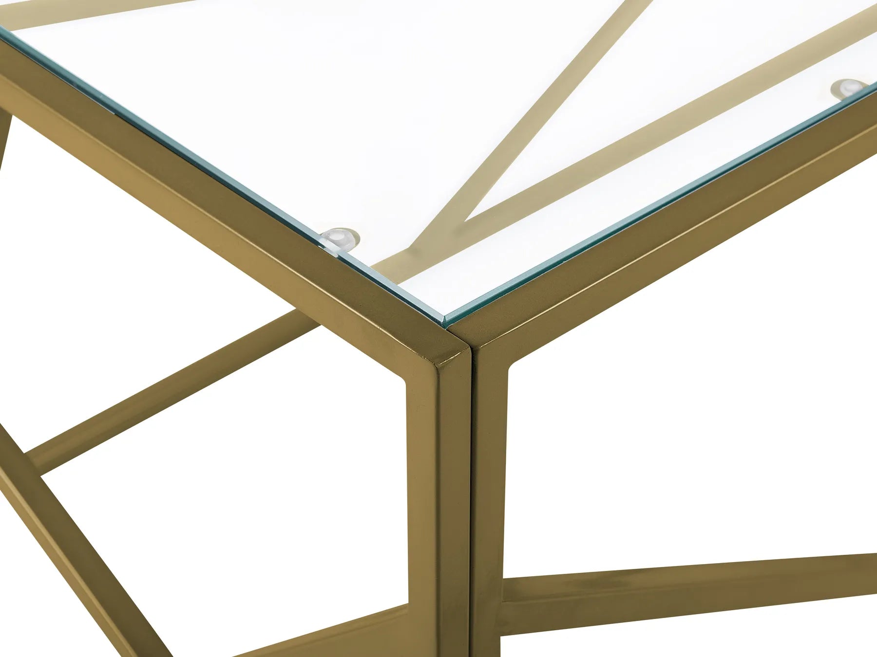 Coffee Table ORLAND Glass Gold