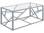 Coffee Table ORLAND Glass Silver