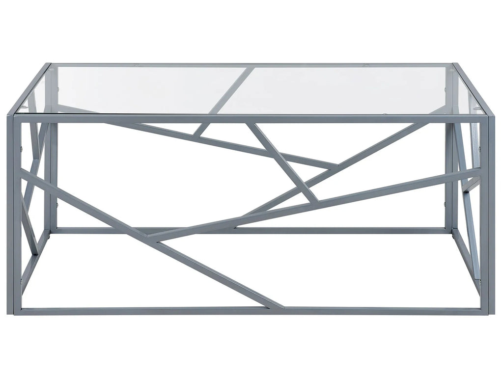 Coffee Table ORLAND Glass Silver