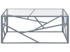 Coffee Table ORLAND Glass Silver