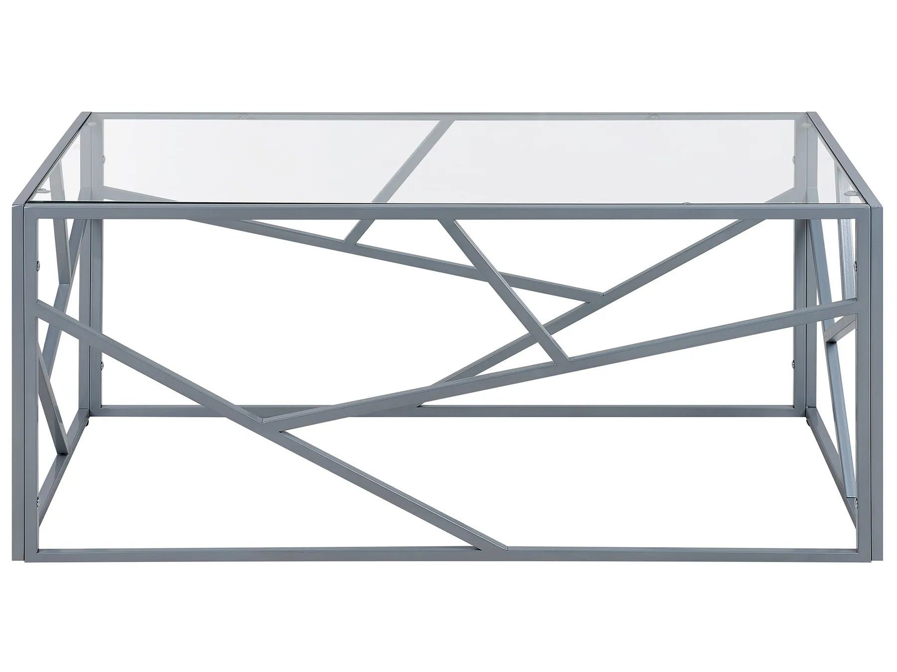 Coffee Table ORLAND Glass Silver