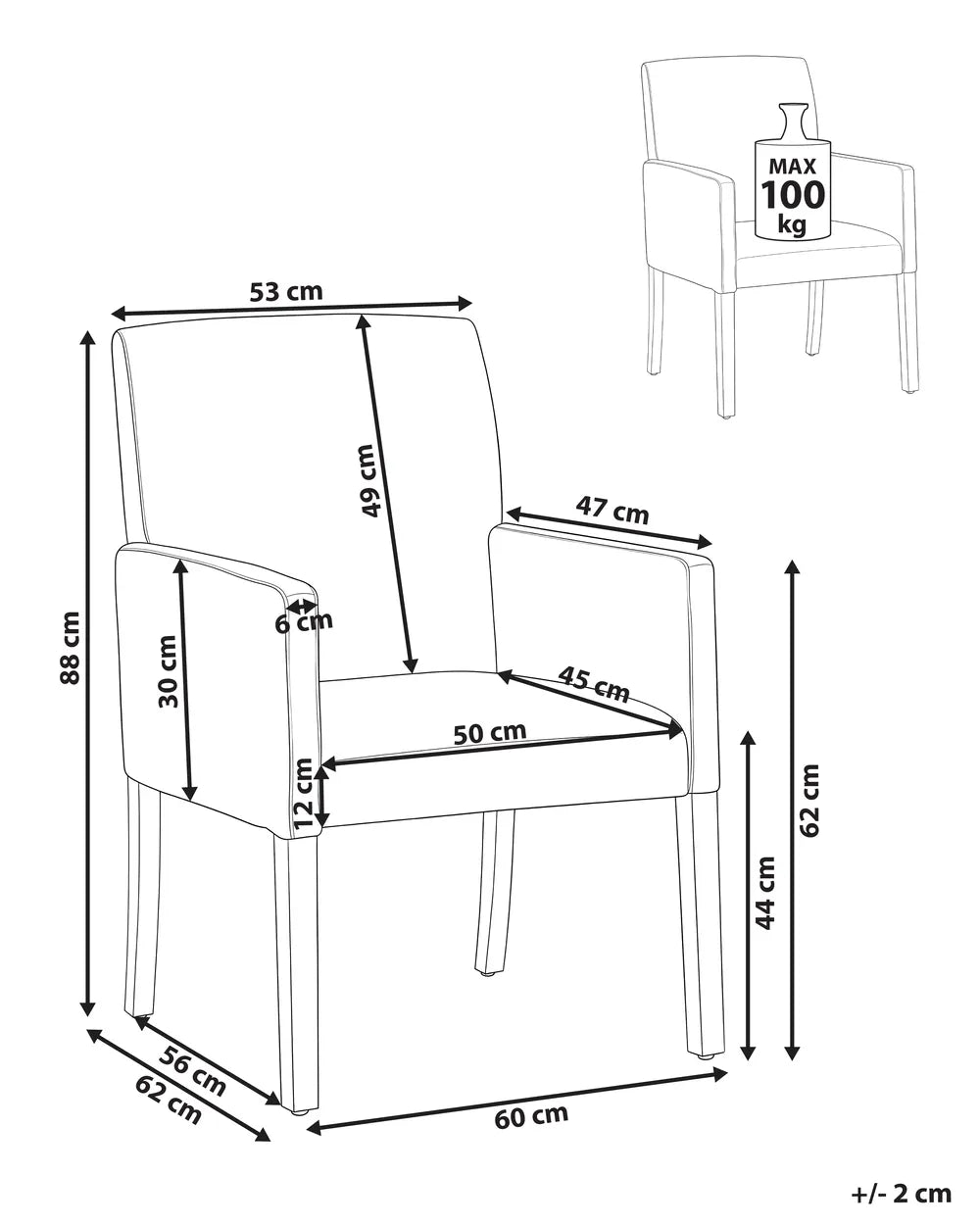 Dining Chair ROCKEFELLER Fabric Grey