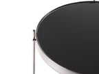 Side Table LUCEA Tempered Glass Silver