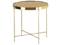 Side Table LUCEA Tempered Glass Gold