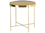 Side Table LUCEA Tempered Glass Gold