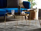 Side Table LUCEA Tempered Glass Gold