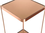 Side Table ALSEA Tempered Glass Copper